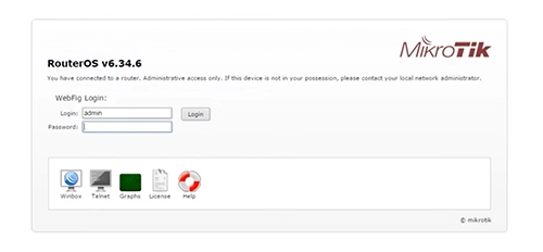 login Mikrotik router